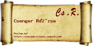 Csenger Rózsa névjegykártya